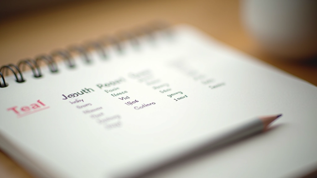 Timeblocking schema handgeschreven in notitieboek met potlood